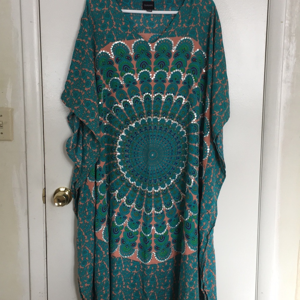 A beautiful woman’s kaftan dress